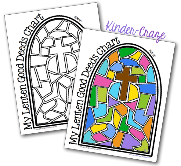 Freebielicious lenten good deeds coloring chart