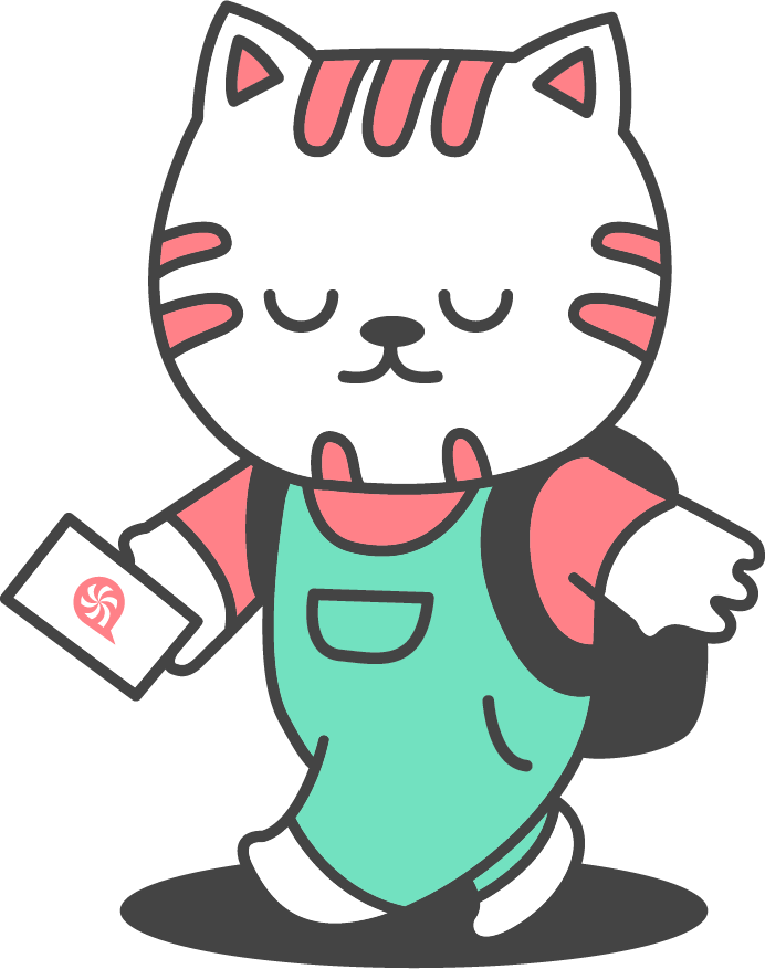 Cute new mascot peppermint cat â print peppermint