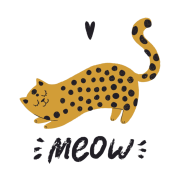 Adorable cat print for kids fashion with doodle character vector cat drawing kid drawing fashion drawing png and vector with transparent background for free download
