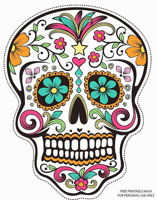 Catrina mãscara para imprimir gratis