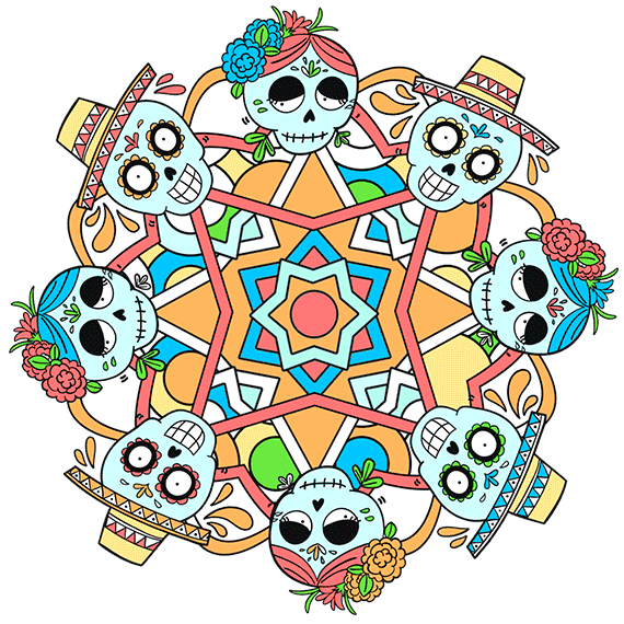 Mandalas del dãa de muertos para imprimir y colorear descargar pdf