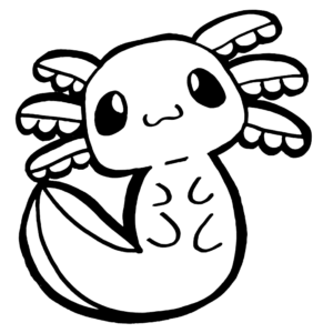 Axolotl coloring pages printable for free download