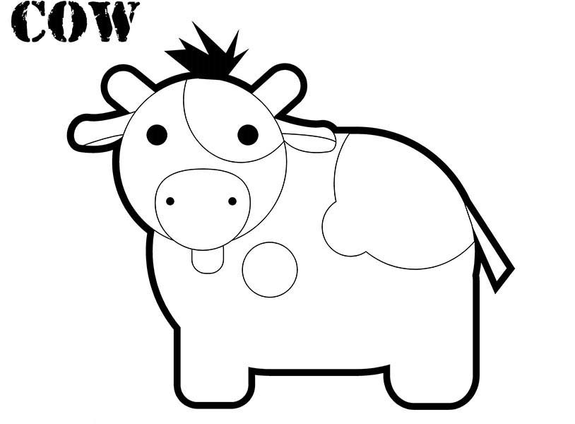 Cow coloring pages