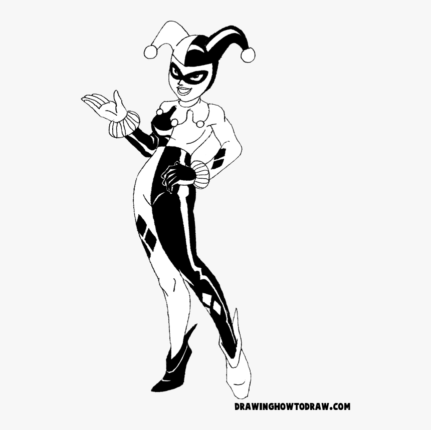 Harley quinn coloring book page printable