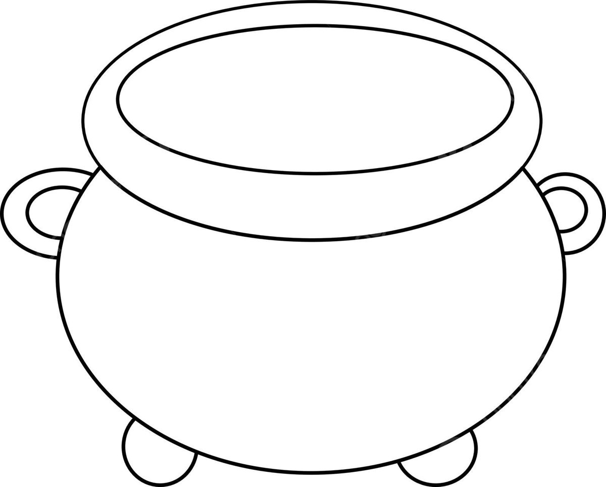 Blackoutlined potion pot depicted in vector clipart illustration vector line cooking contour png and vector with transparent background for free download
