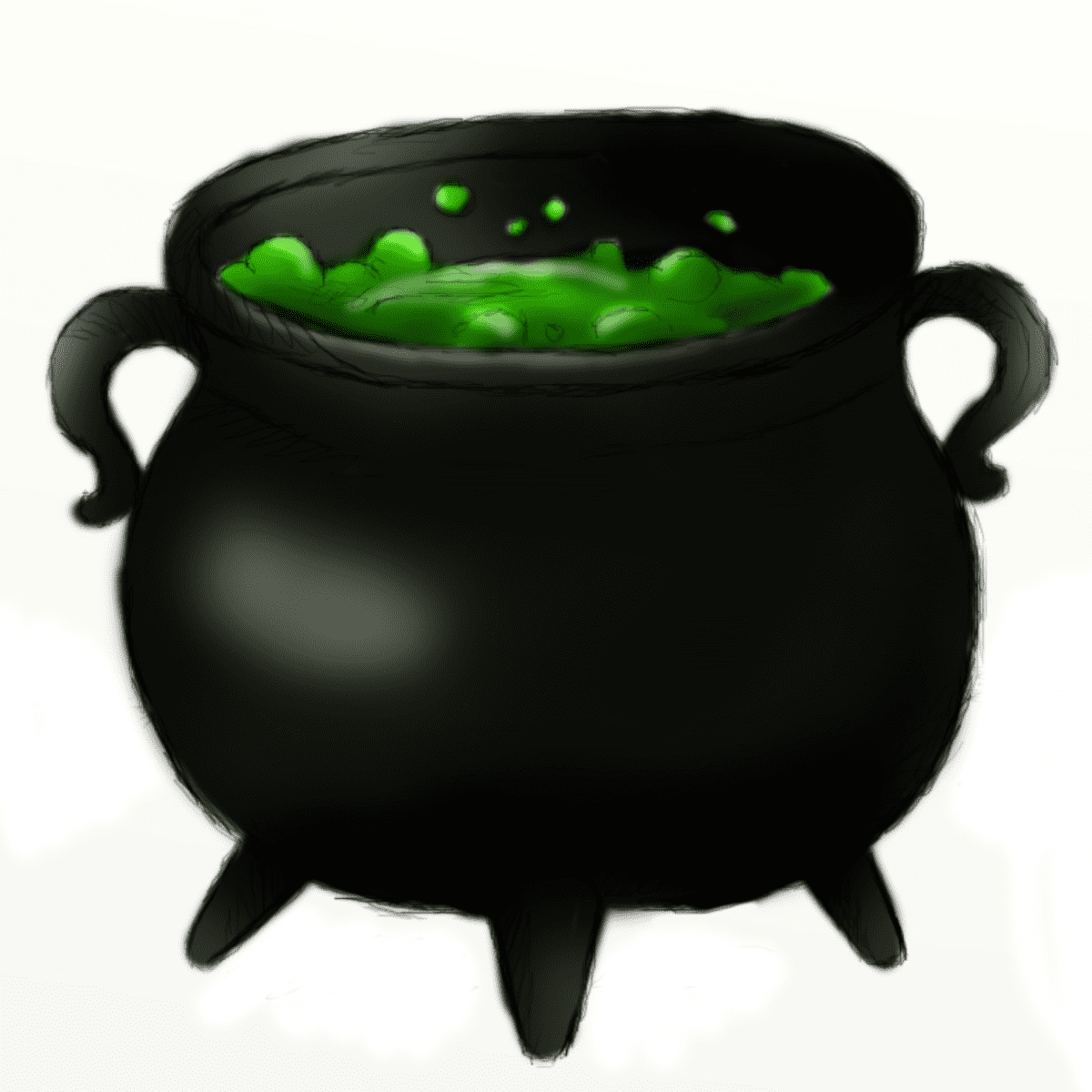 How to draw a cauldron