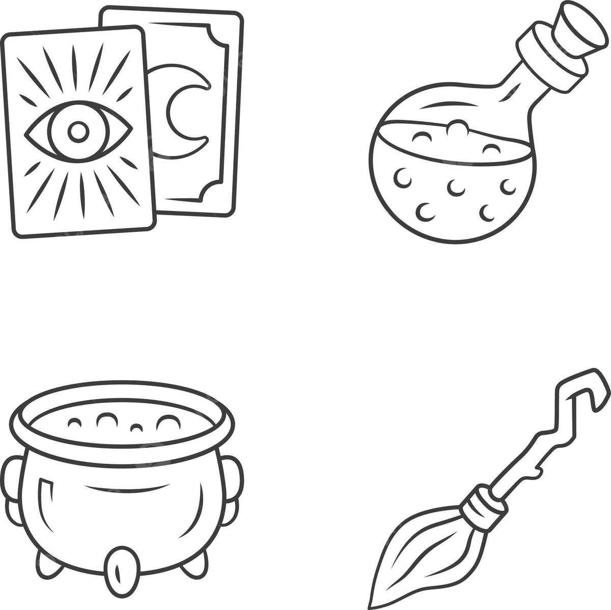 Cauldron outline art png transparent images free download vector files