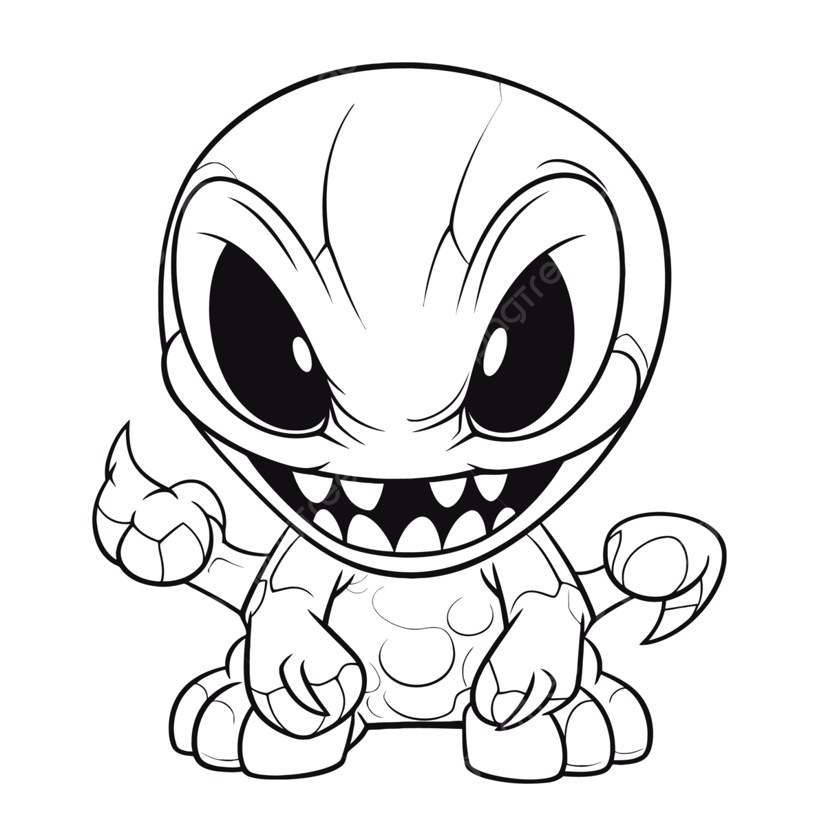 Free coloring pages of scary baby alien outline sketch drawing vector car drawing alien drawing baby drawing png and vector with transparent background for free download