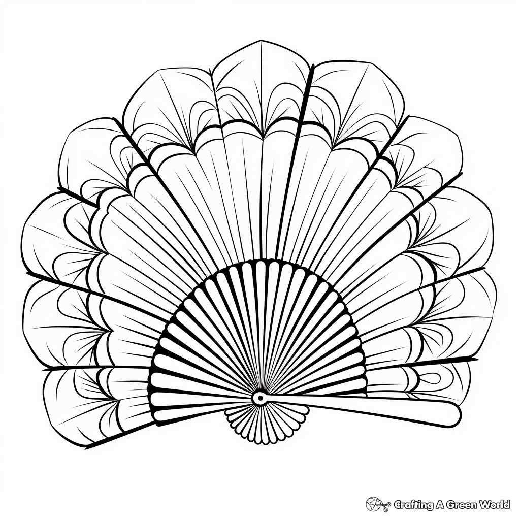 Fan coloring pages