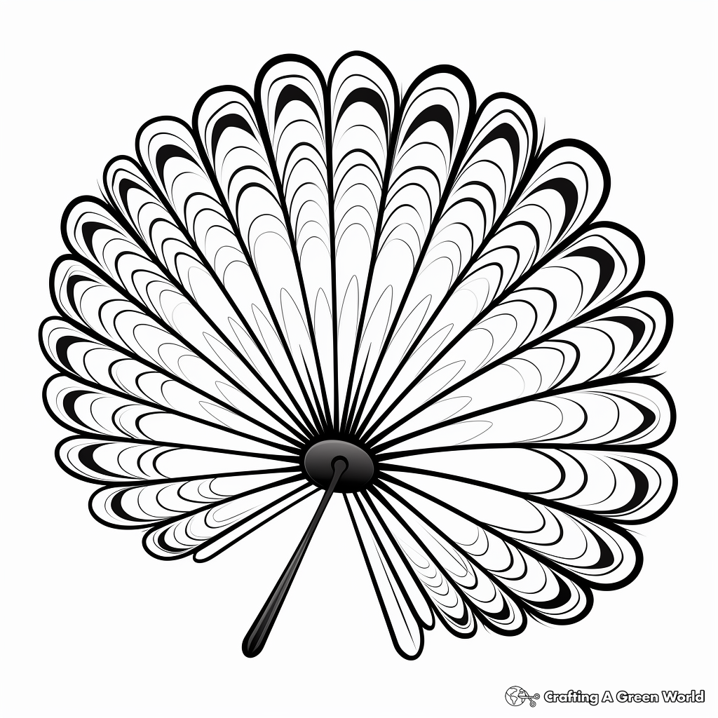 Fan coloring pages