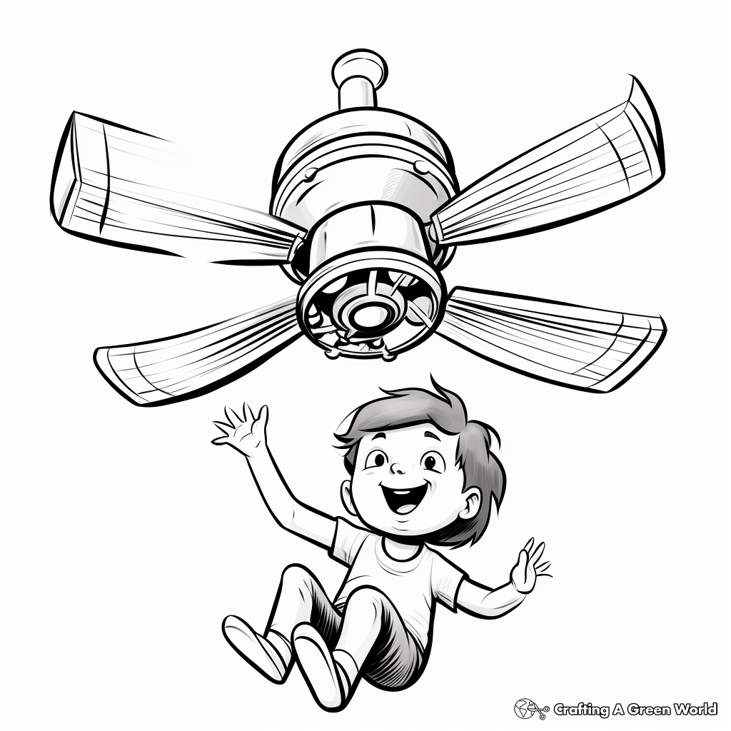 Fan coloring pages