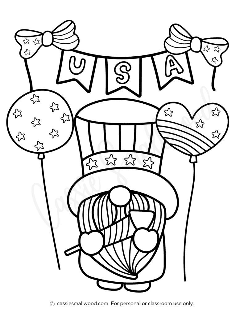 Cute th of july coloring pages free printable