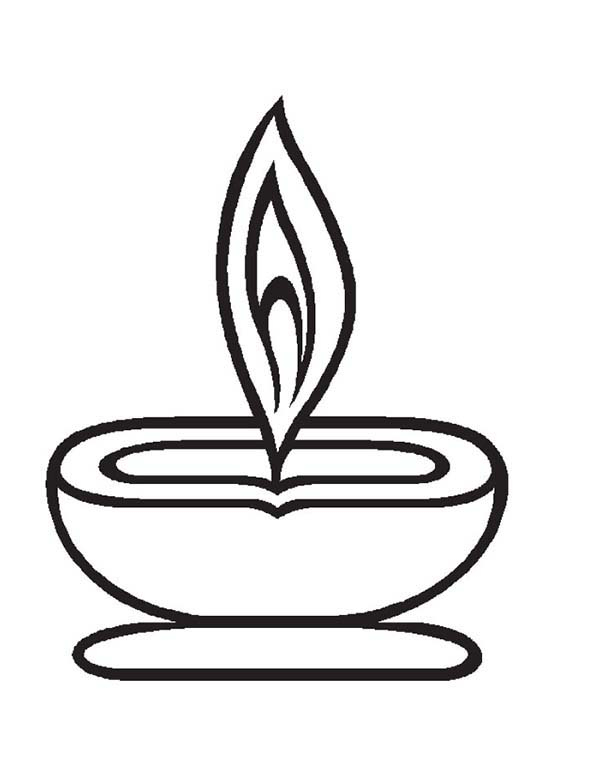 Celebrating light festival in diwali coloring page