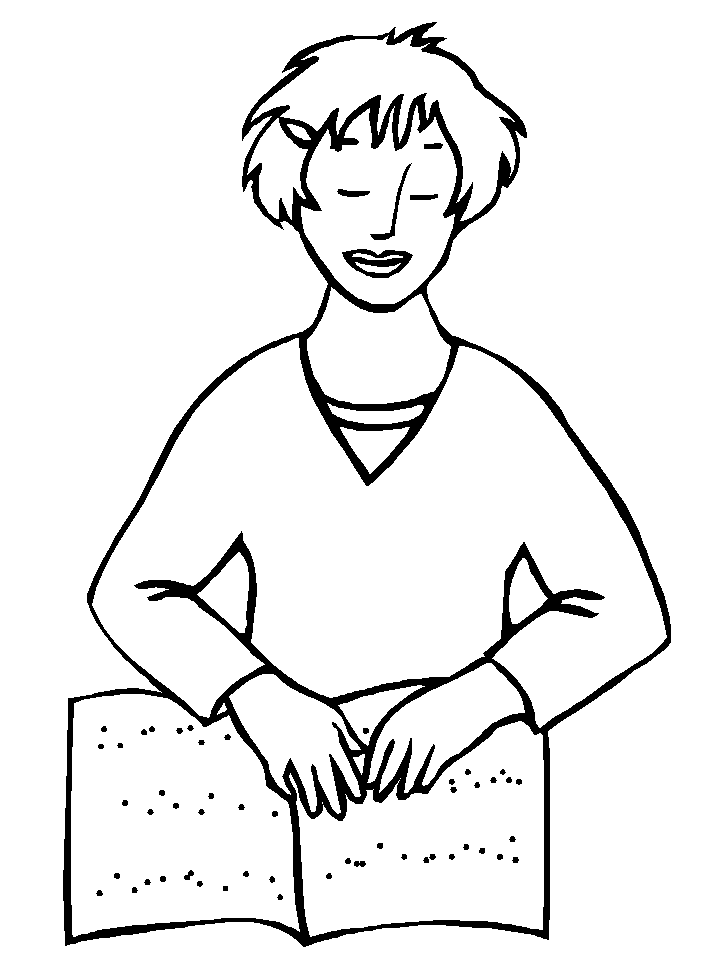 Coloring page disabled person characters â printable coloring pages