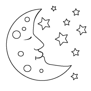 Moon coloring pages printable for free download