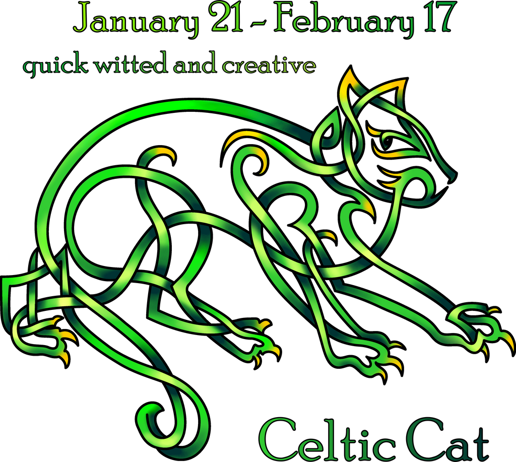 Celtic cat zodiac by knotyourworld on