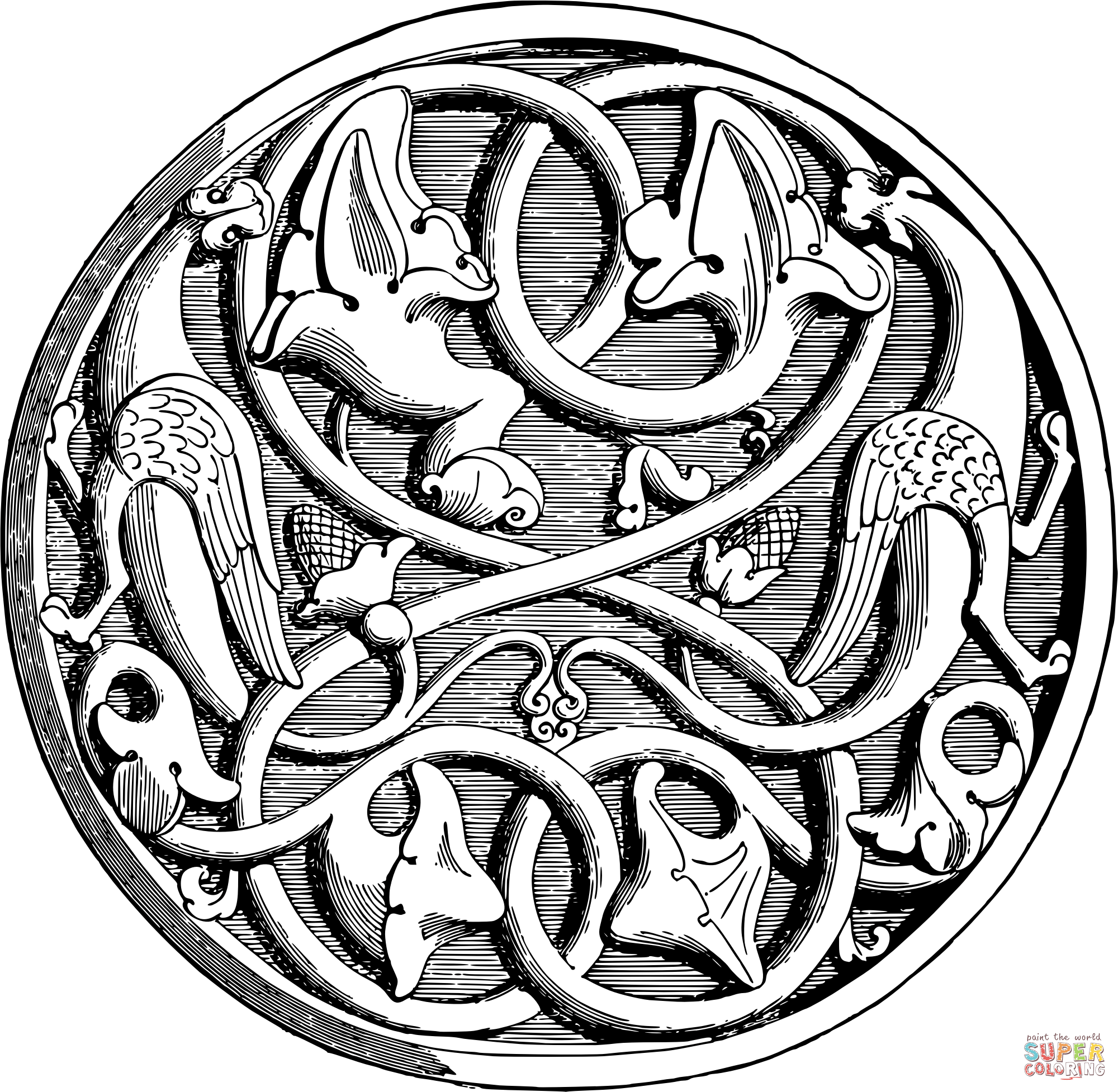 Vintage bible ornament coloring page free printable coloring pages