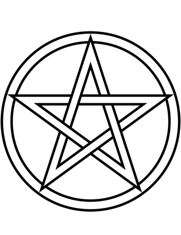 Wiccan pentagram coloring page pentagram tattoo pentagram design pentagram