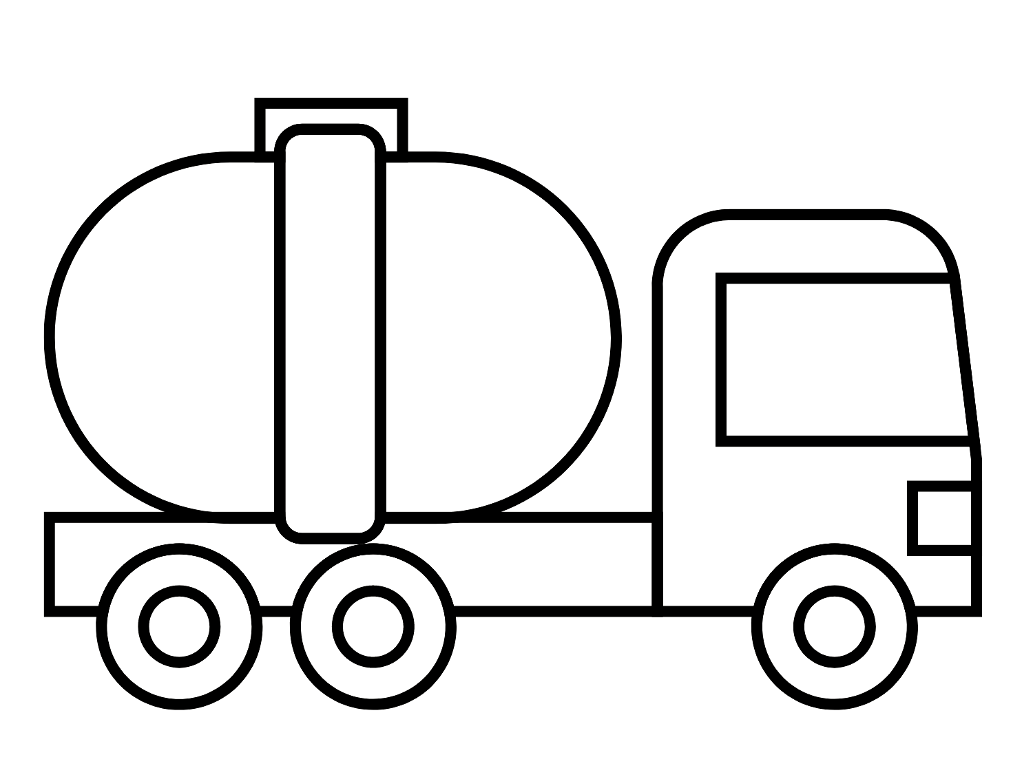 Tanker truck coloring pages