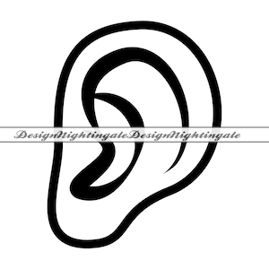 Human ear clipart