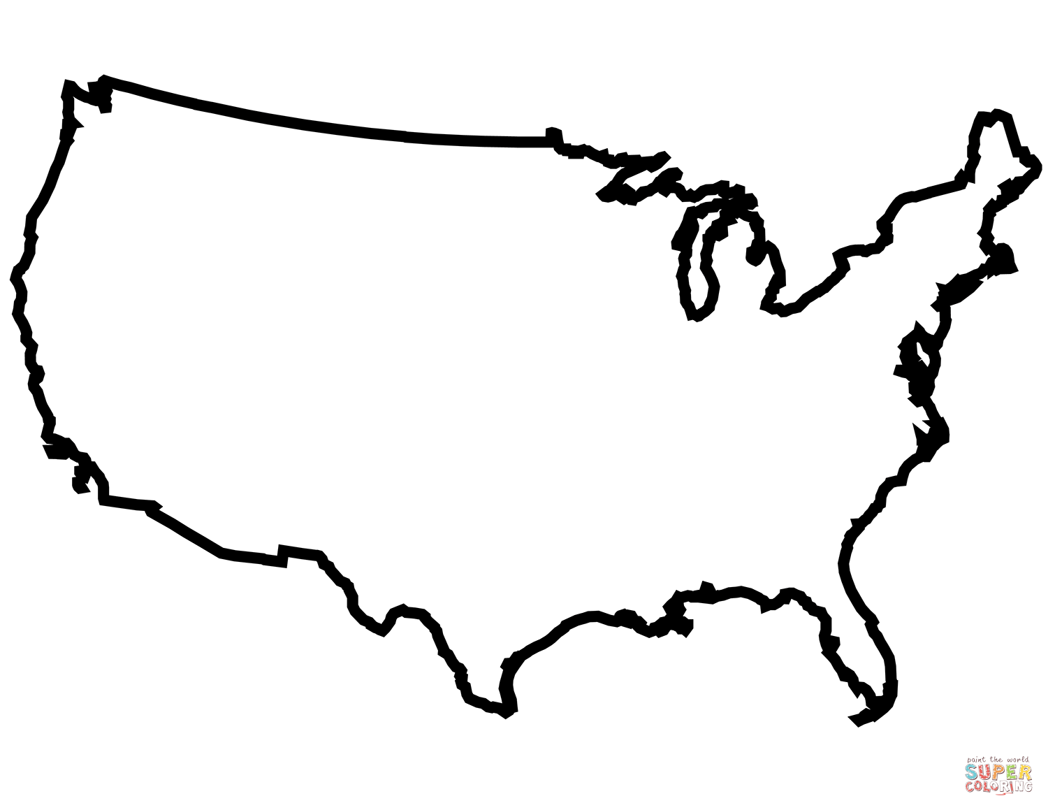 Us map coloring page free printable coloring pages