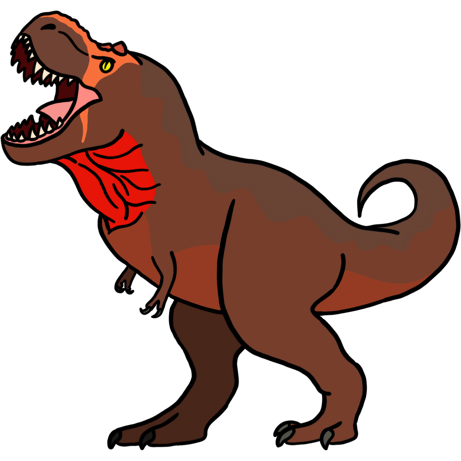Doodle dinosaurs tyrannosaurus by mbtooth on