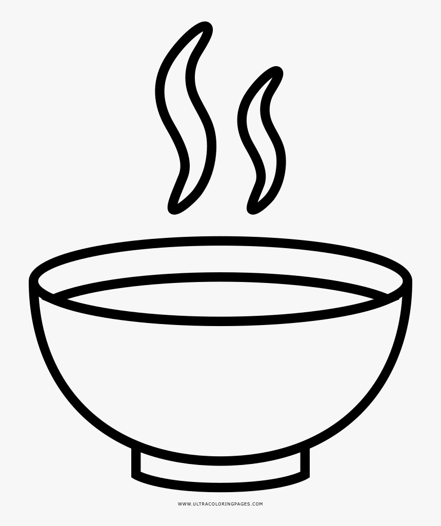 Soup bowl coloring page