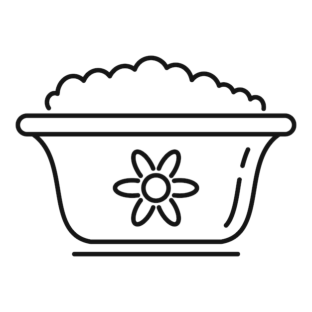 Premium vector bowl baby food icon outline bowl baby food vector icon for web design isolated on white background