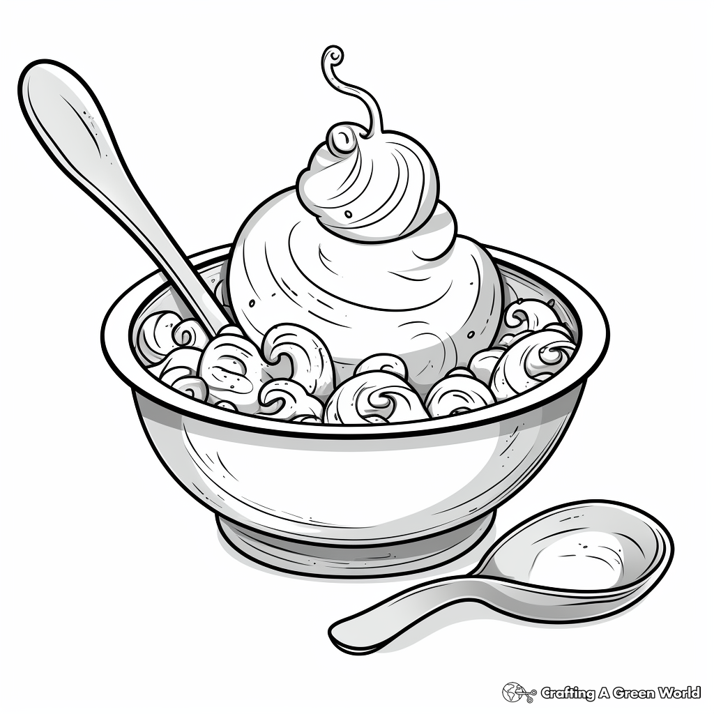I is for ice cream coloring pages