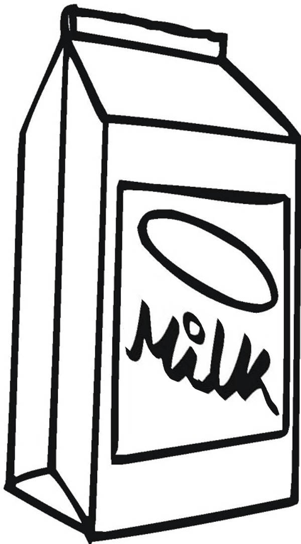 Milk carton picture coloring page
