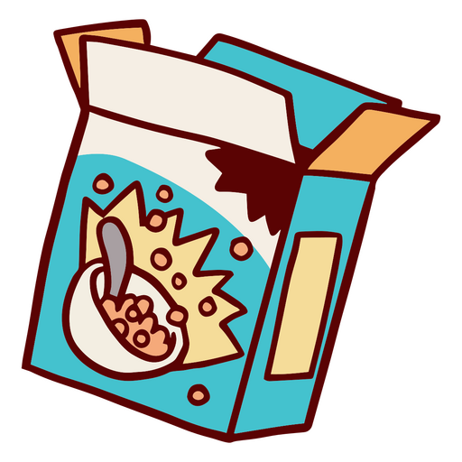 Cereal box for breakfast png svg design for t