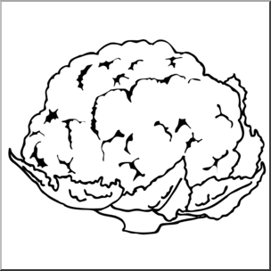 Clip art cauliflower bw i