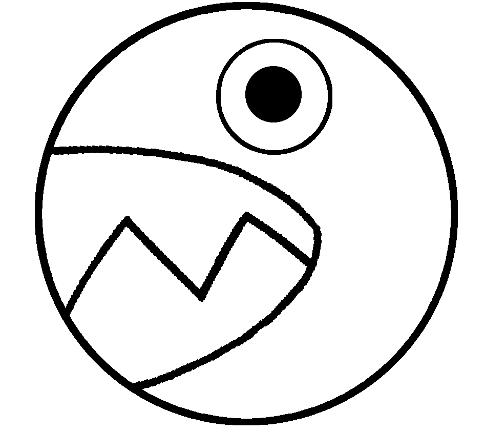 Chain chomp lineart by venjix on