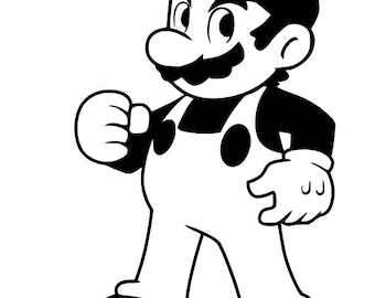 Mario bros svg for craft machines cricut cameo silhouette