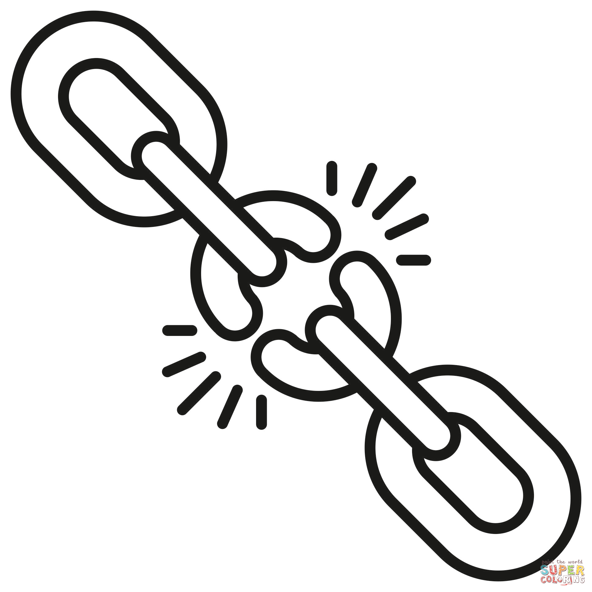 Broken chain coloring page free printable coloring pages
