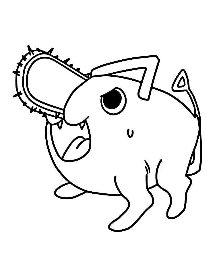 Chainsaw man coloring pages