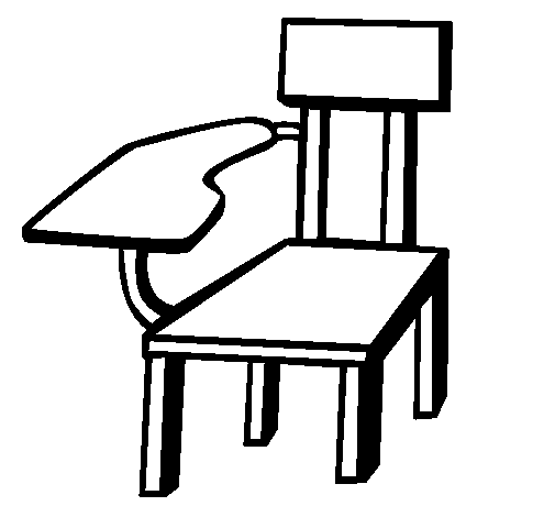 Desk coloring page