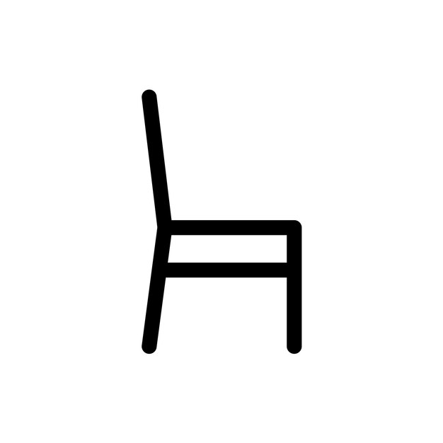 Premium vector hand drawn chair furniture kawaii coloring page illustration