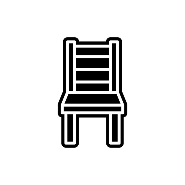 Premium vector hand drawn chair furniture kawaii coloring page illustration