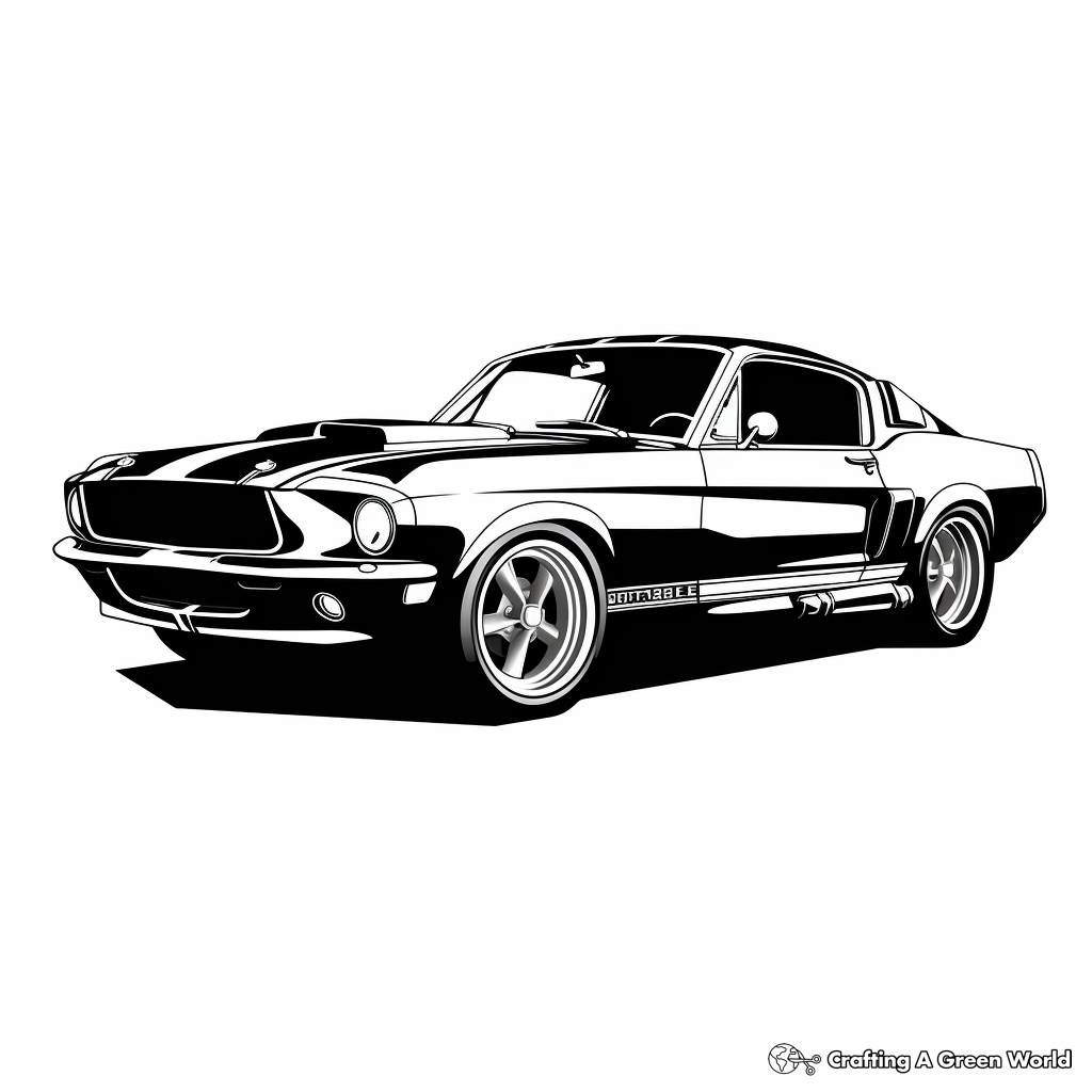 Muscle car coloring pages