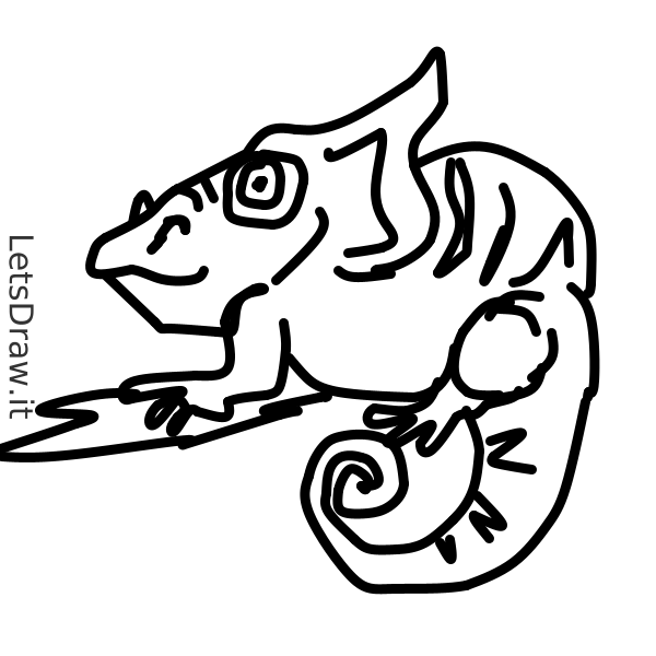 How to draw chameleon twwupmoyipng