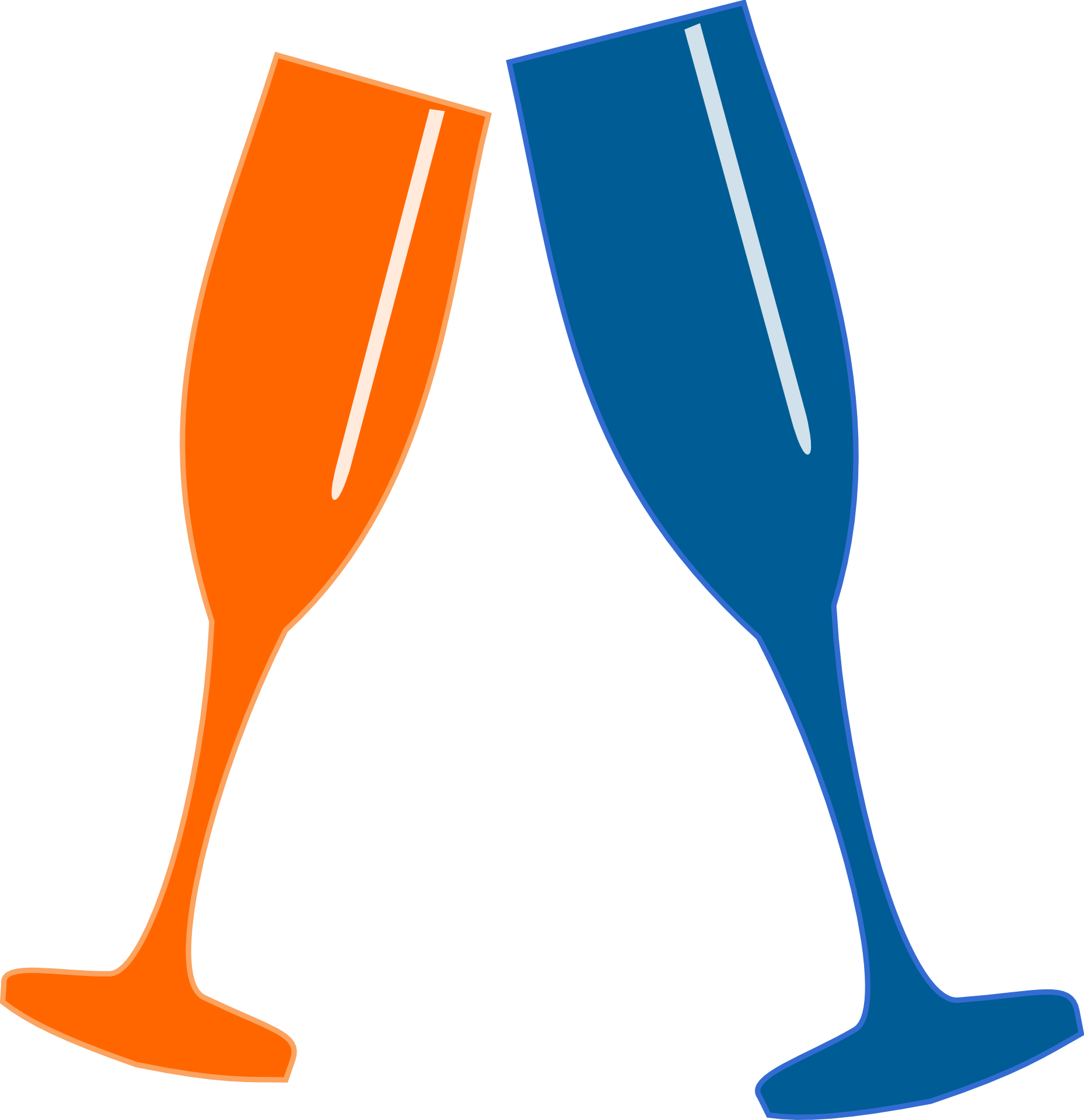 Champagne glasses template free printable papercraft templates