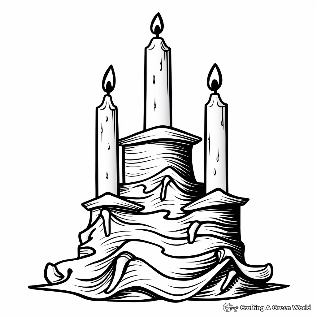 Candle coloring pages