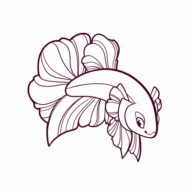 Custom betta drawing rbettafish