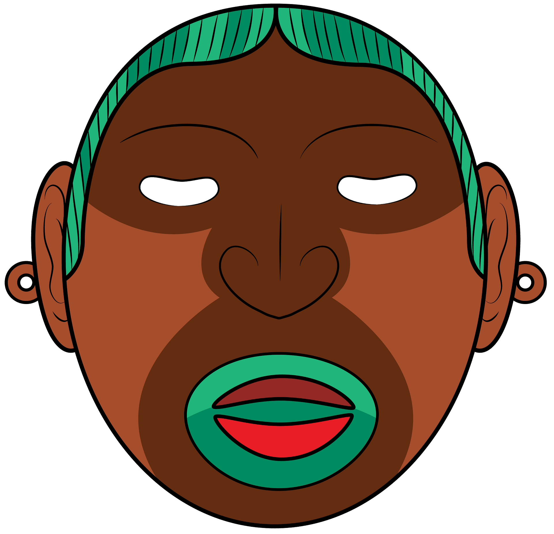 Aztec god xipe totec mask clipart free download transparent png