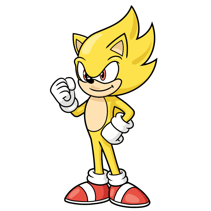 How to draw super sonic