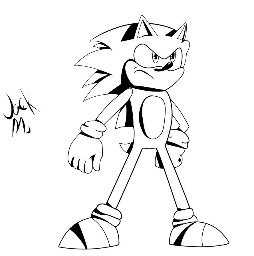 Sonic bw by jackmonsef on