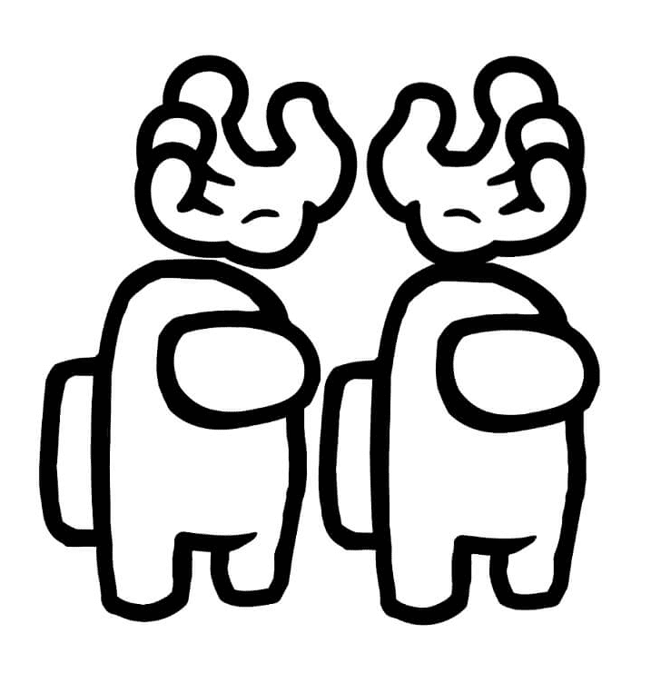 Among us characters coloring page printable