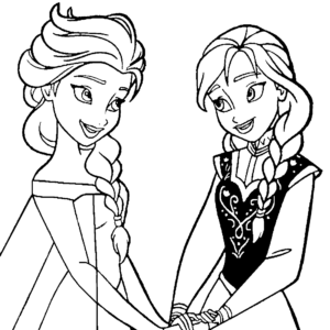 Elsa and anna coloring pages printable for free download