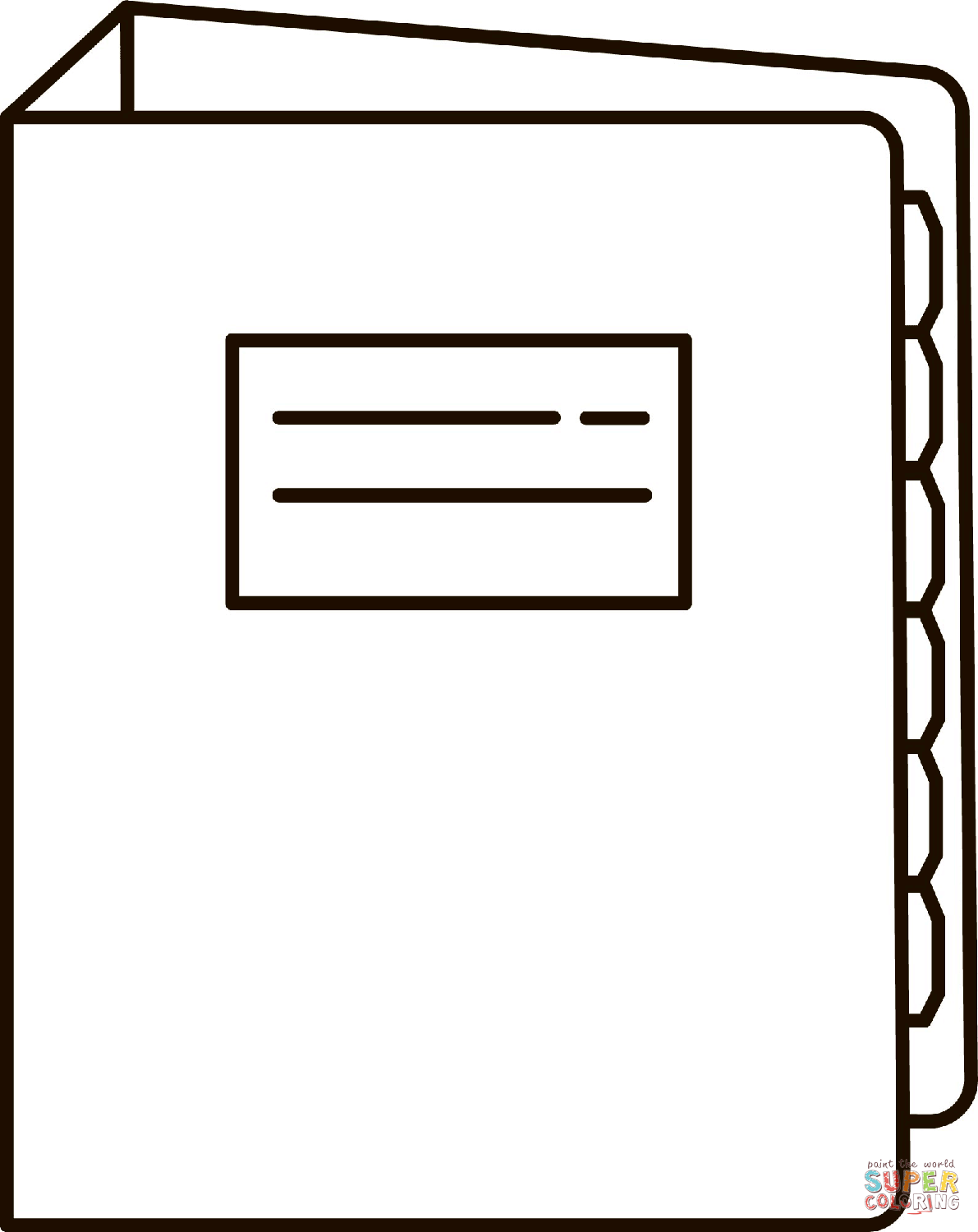 Binder coloring page free printable coloring pages